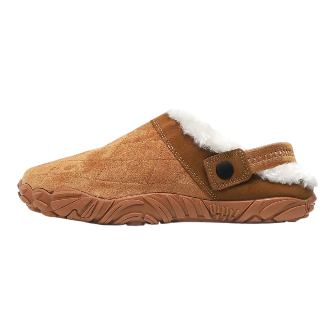 Vegan Leren Pantoffels met Kunstbont Voering - Warme Barefoot Schoenen