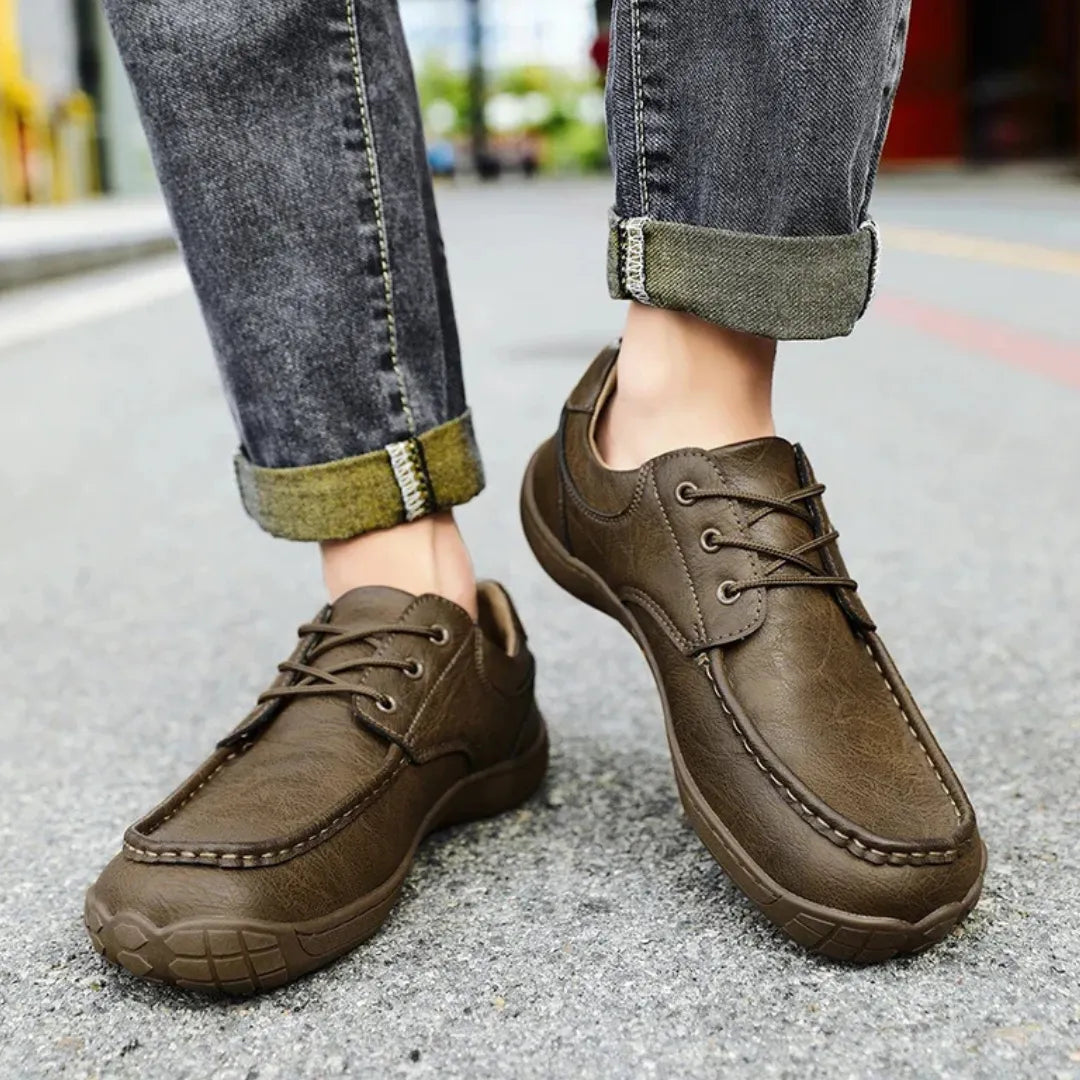 Mauro Barefoot Schoenen Heren met Veters – Brede Neus & Zero Drop Zool