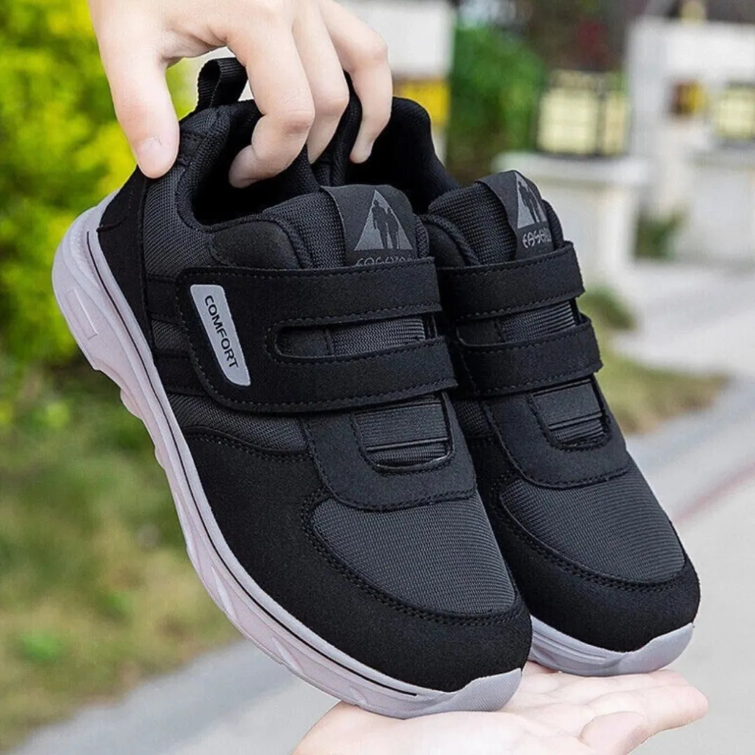Heren Diabetes Schoenen met Hakje - Schoenen met Klittenband & Demping