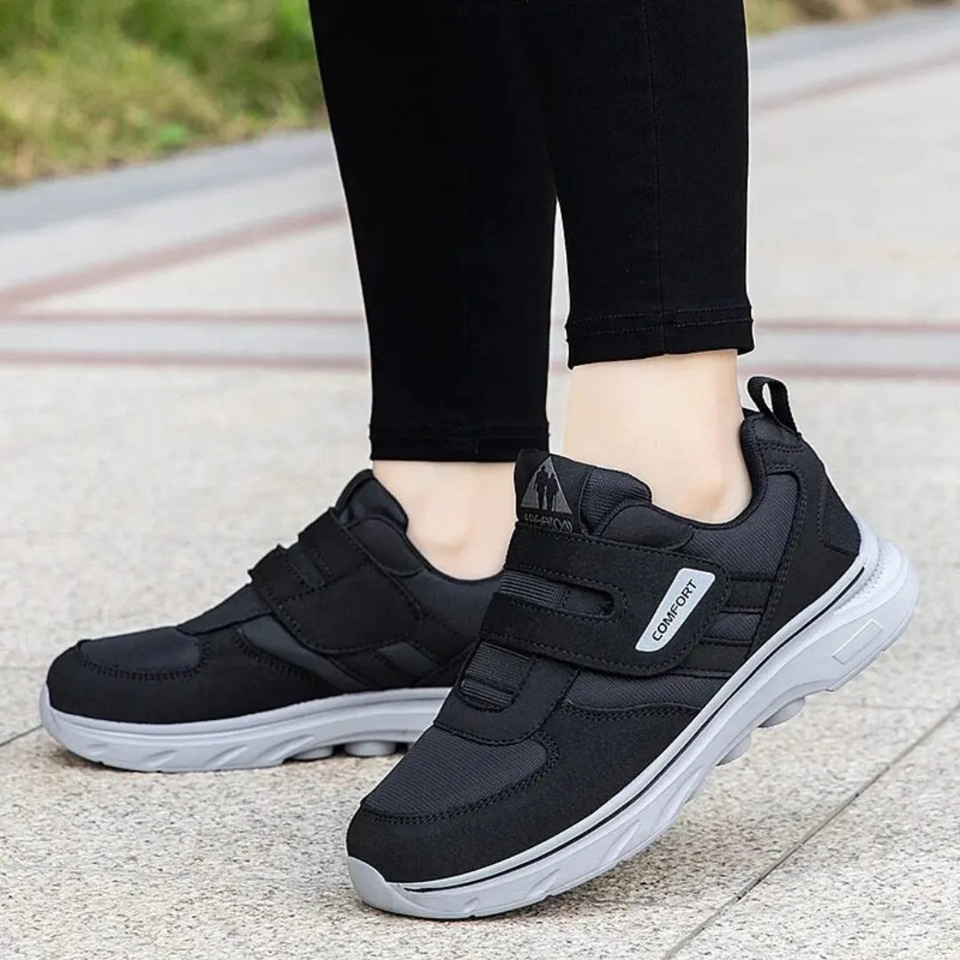 Heren Diabetes Schoenen met Hakje - Schoenen met Klittenband & Demping