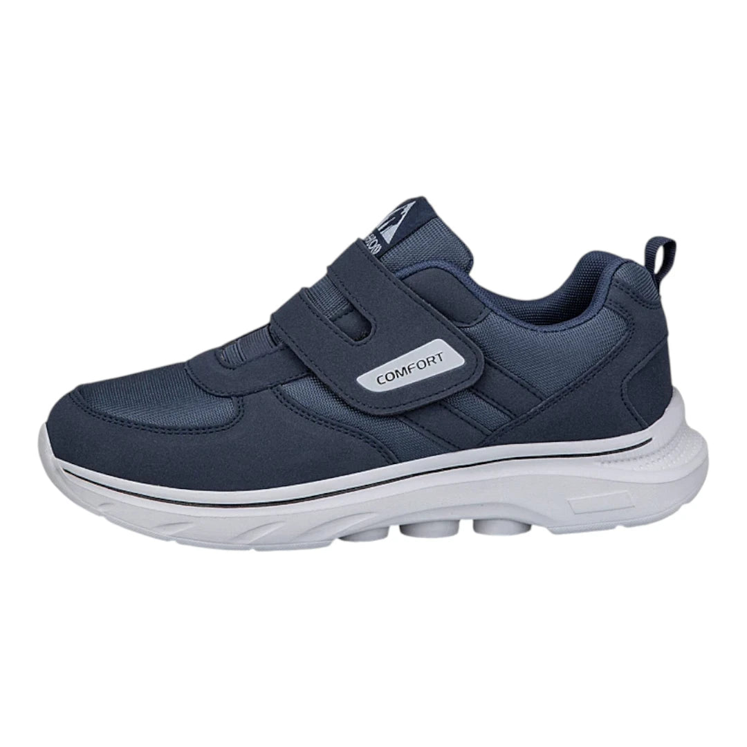 Heren Diabetes Schoenen met Hakje - Schoenen met Klittenband & Demping