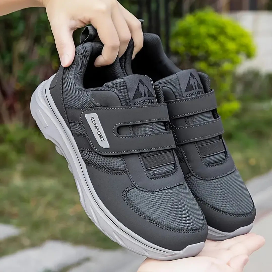 Heren Diabetes Schoenen met Hakje - Schoenen met Klittenband & Demping