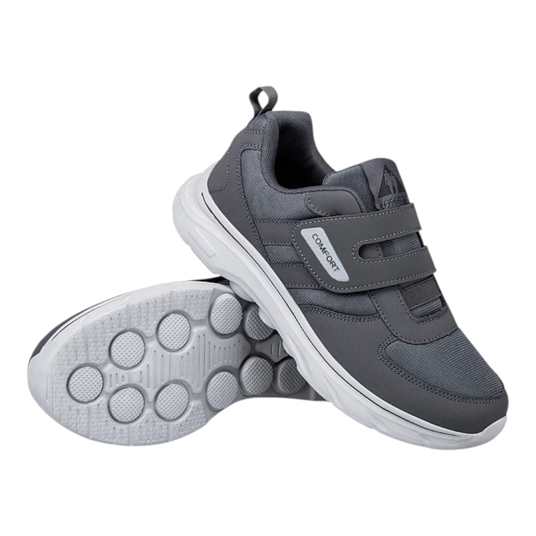 Heren Diabetes Schoenen met Hakje - Schoenen met Klittenband & Demping