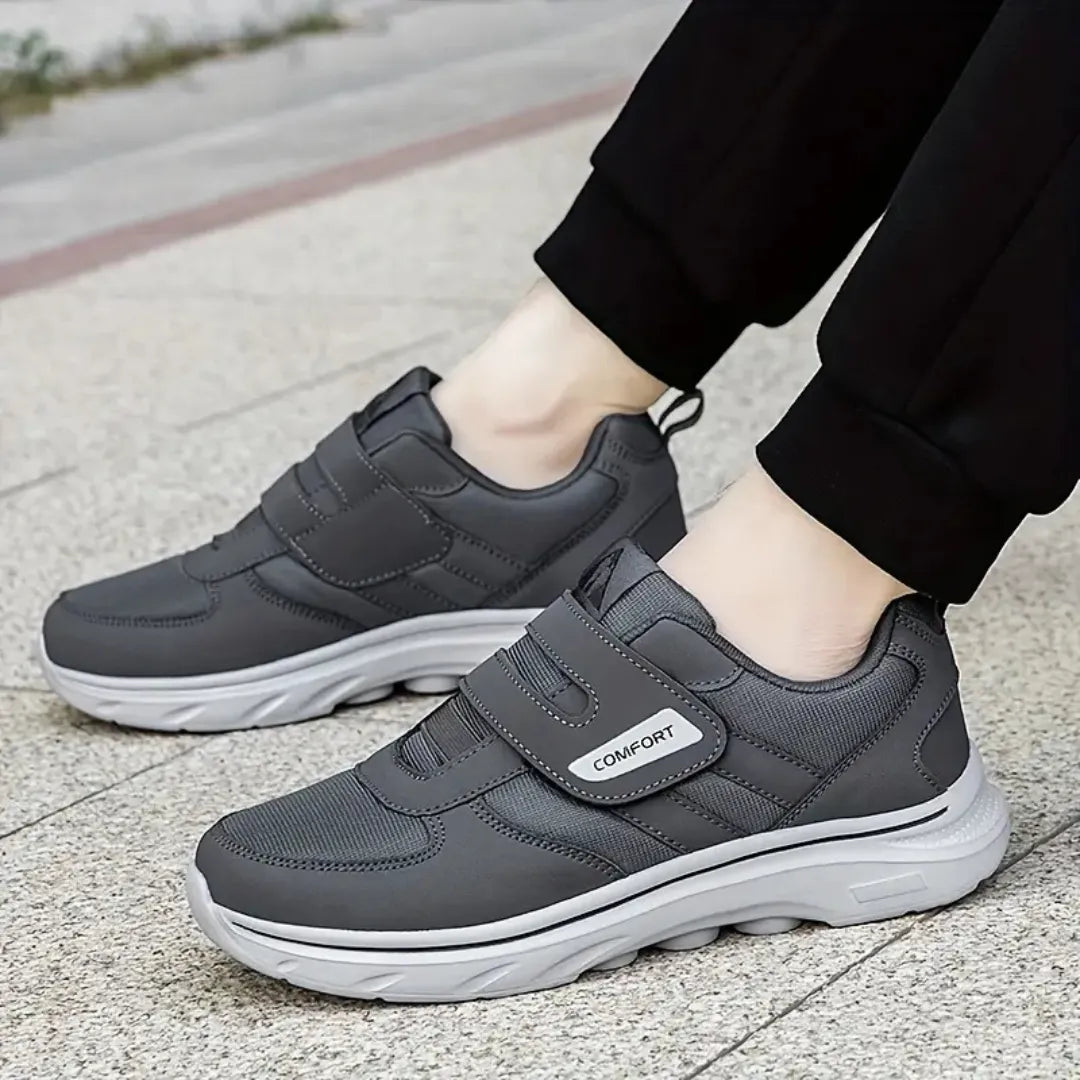 Heren Diabetes Schoenen met Hakje - Schoenen met Klittenband & Demping