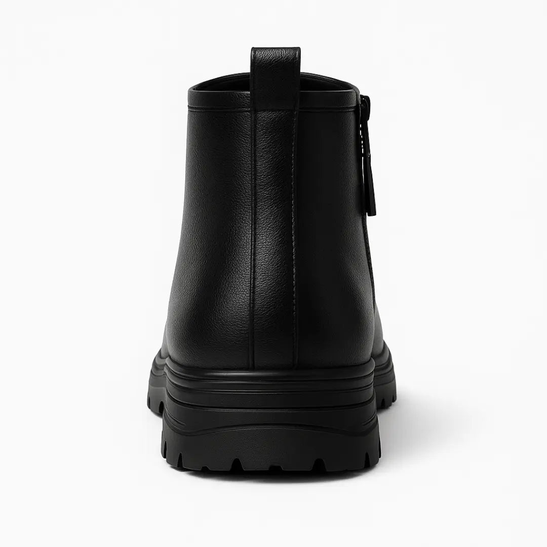 Zeno Leren Enkellaarzen Heren – Comfortabele Schoenen met Rits