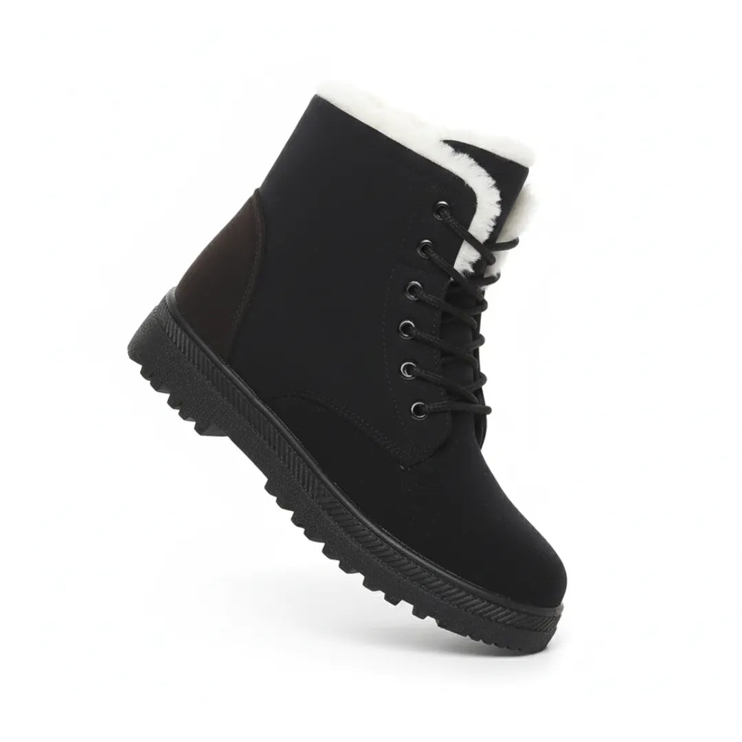 Dames Winterboots – Warme Enkellaarsjes met Voering en Antislip Zool