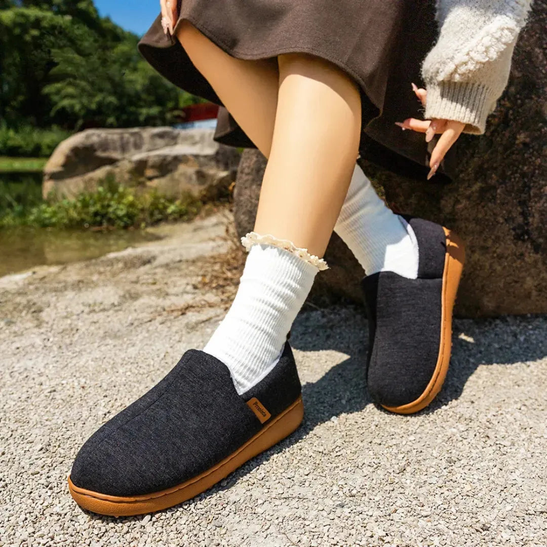 Pantoffels met Harde Zool & Fleece Voering - Warme Sloffen