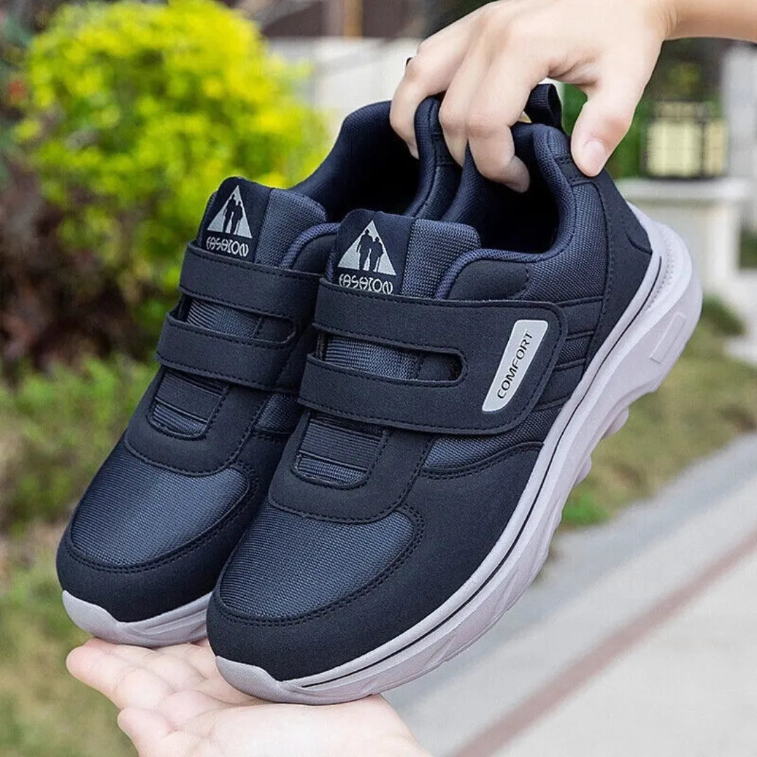 Heren Diabetes Schoenen met Hakje - Schoenen met Klittenband & Demping