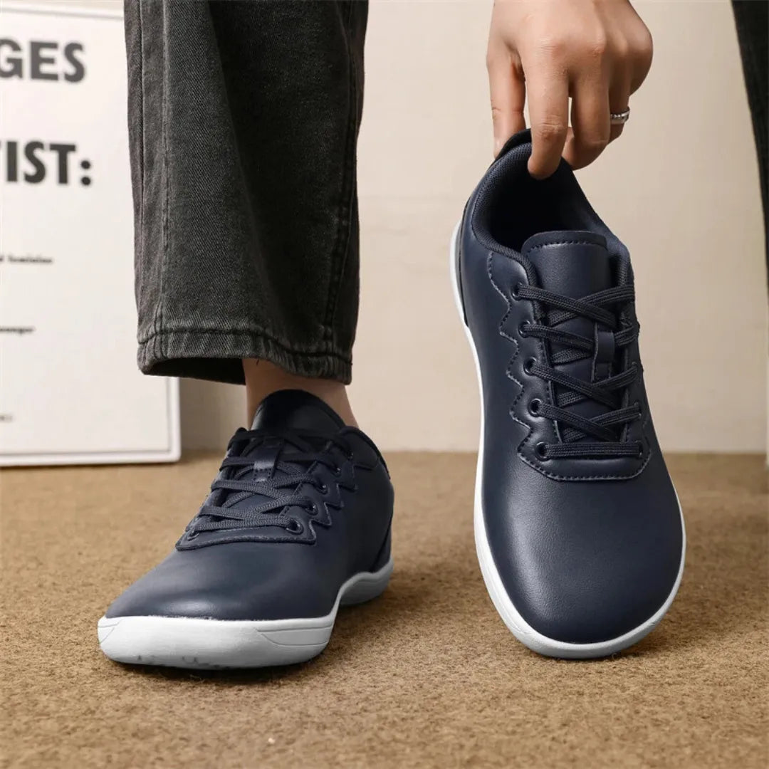 Barefoot Schoenen Unisex - Vegan Leer Sneakers met Brede Neus