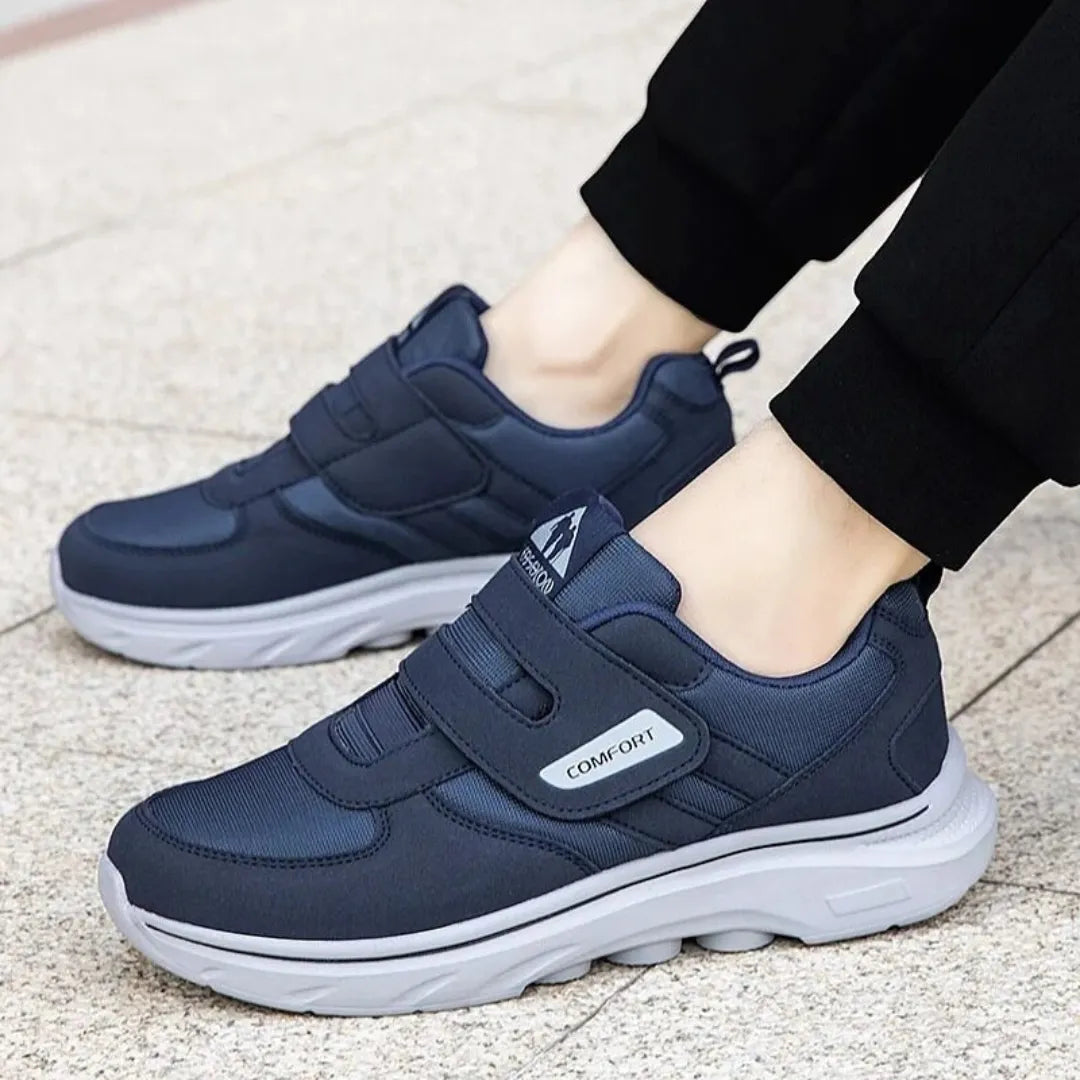 Heren Diabetes Schoenen met Hakje - Schoenen met Klittenband & Demping