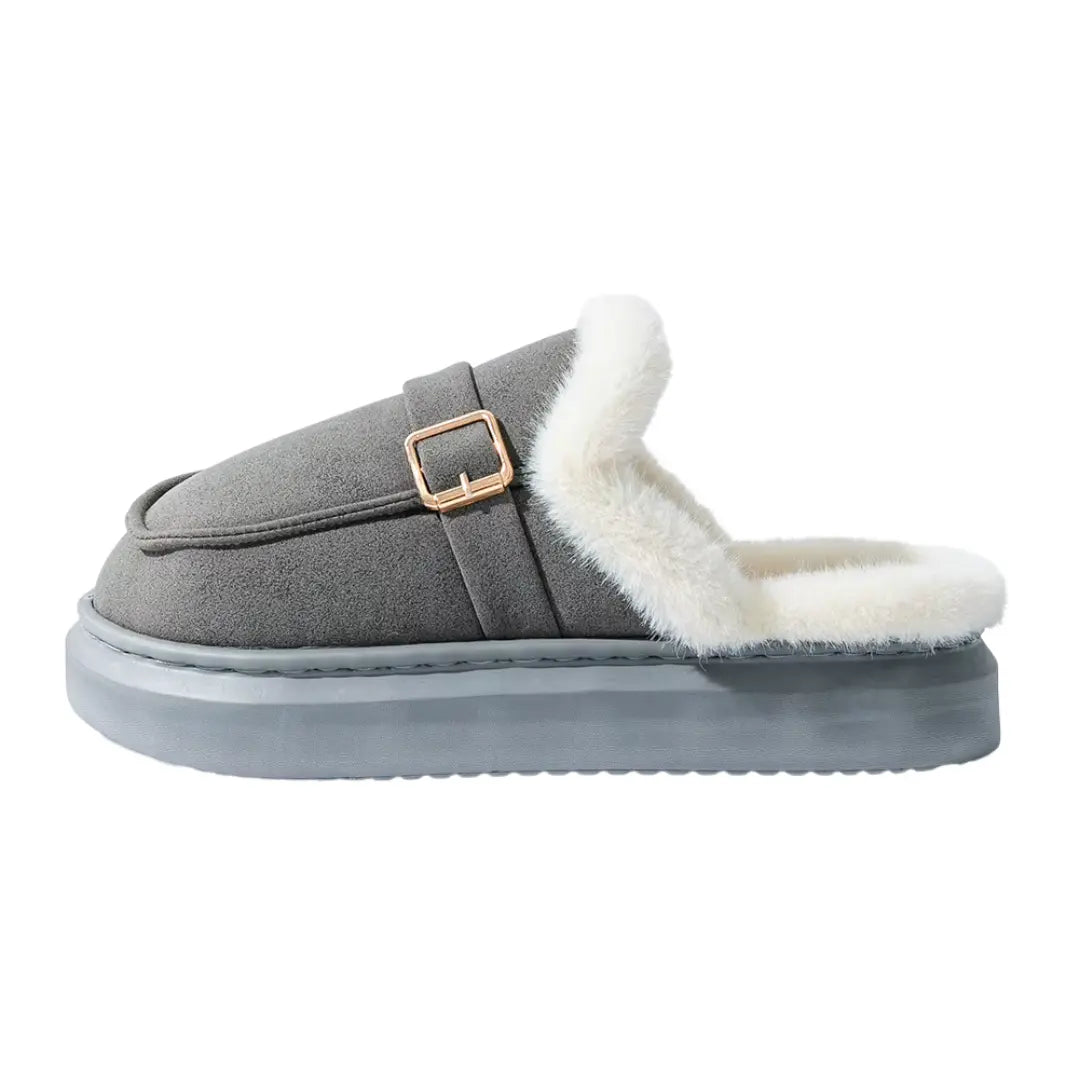 Amara Warme Dames Pantoffels met Wol – Sloffen met Open Hiel (Koop 1 paar, krijg 1 paar gratis)