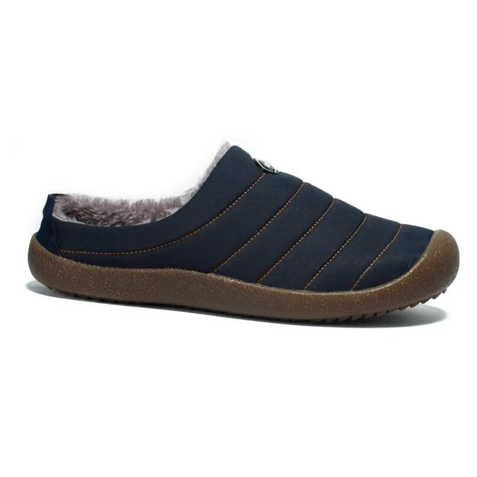 Chris Warm Gevoerde Heren Sloffen – Pantoffels met Bont en Harde Zool