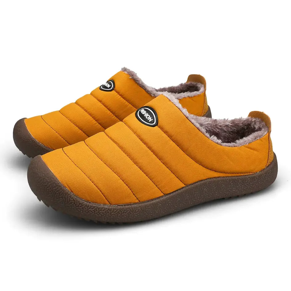 Chris Warm Gevoerde Heren Sloffen – Pantoffels met Bont en Harde Zool