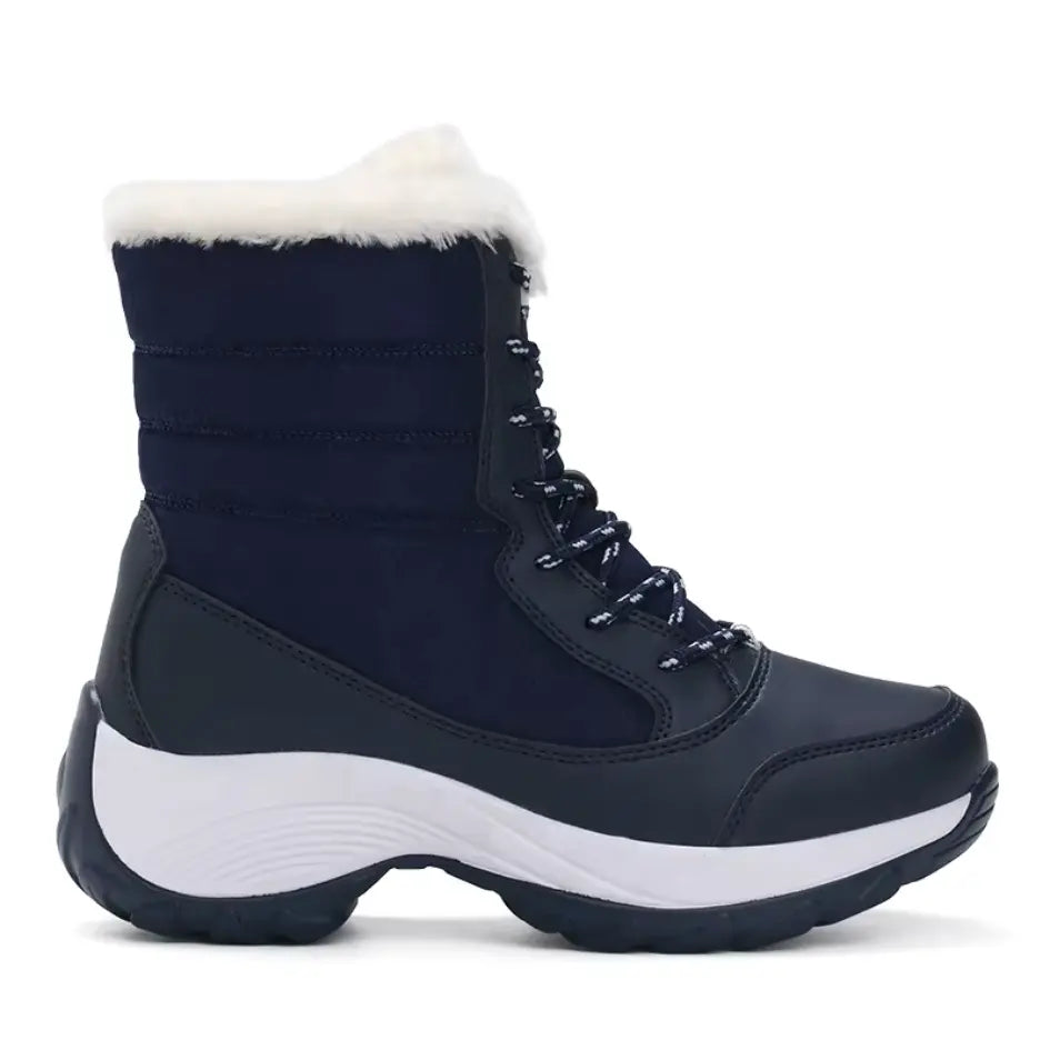 Dames Snowboots met Veters & Grip - Laarzen met Voetboog Ondersteuning