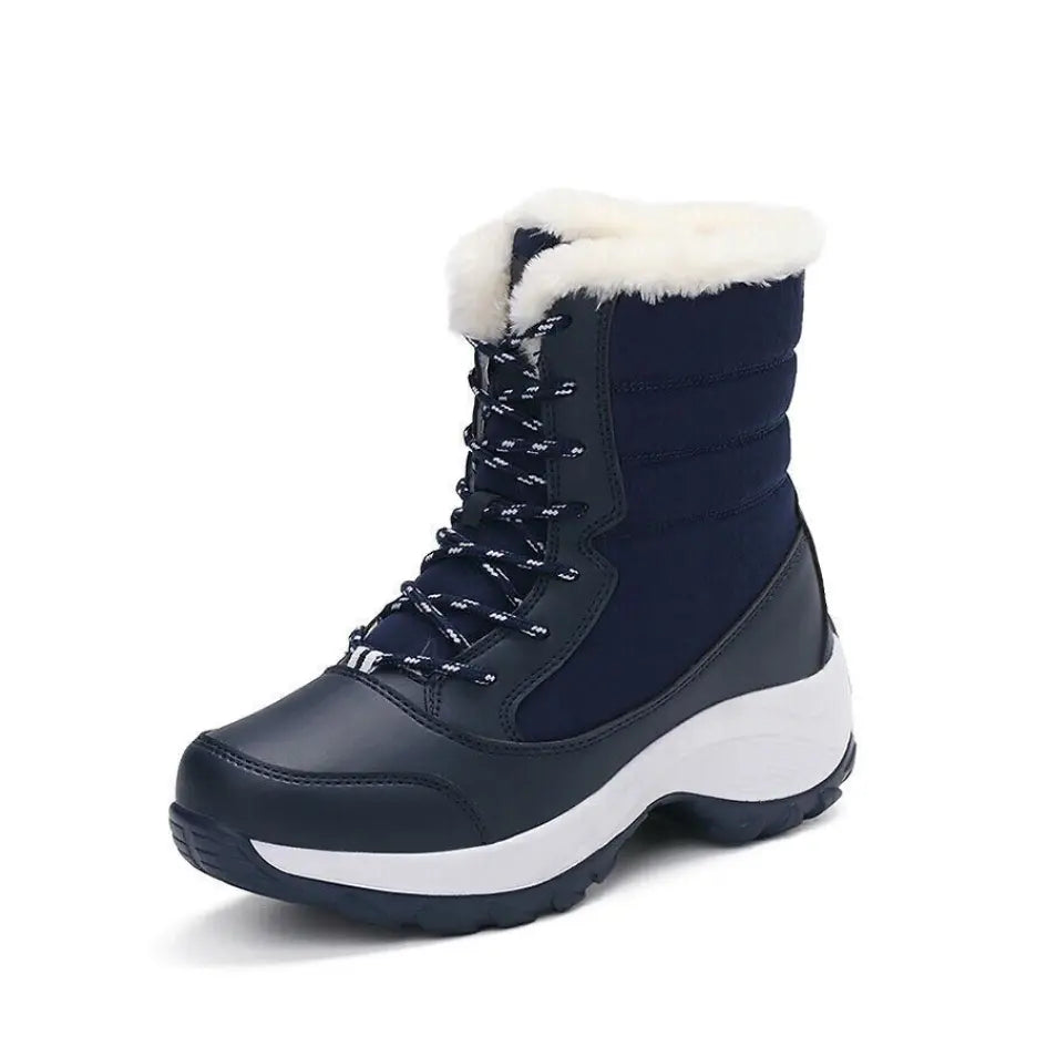 Dames Snowboots met Veters & Grip - Laarzen met Voetboog Ondersteuning