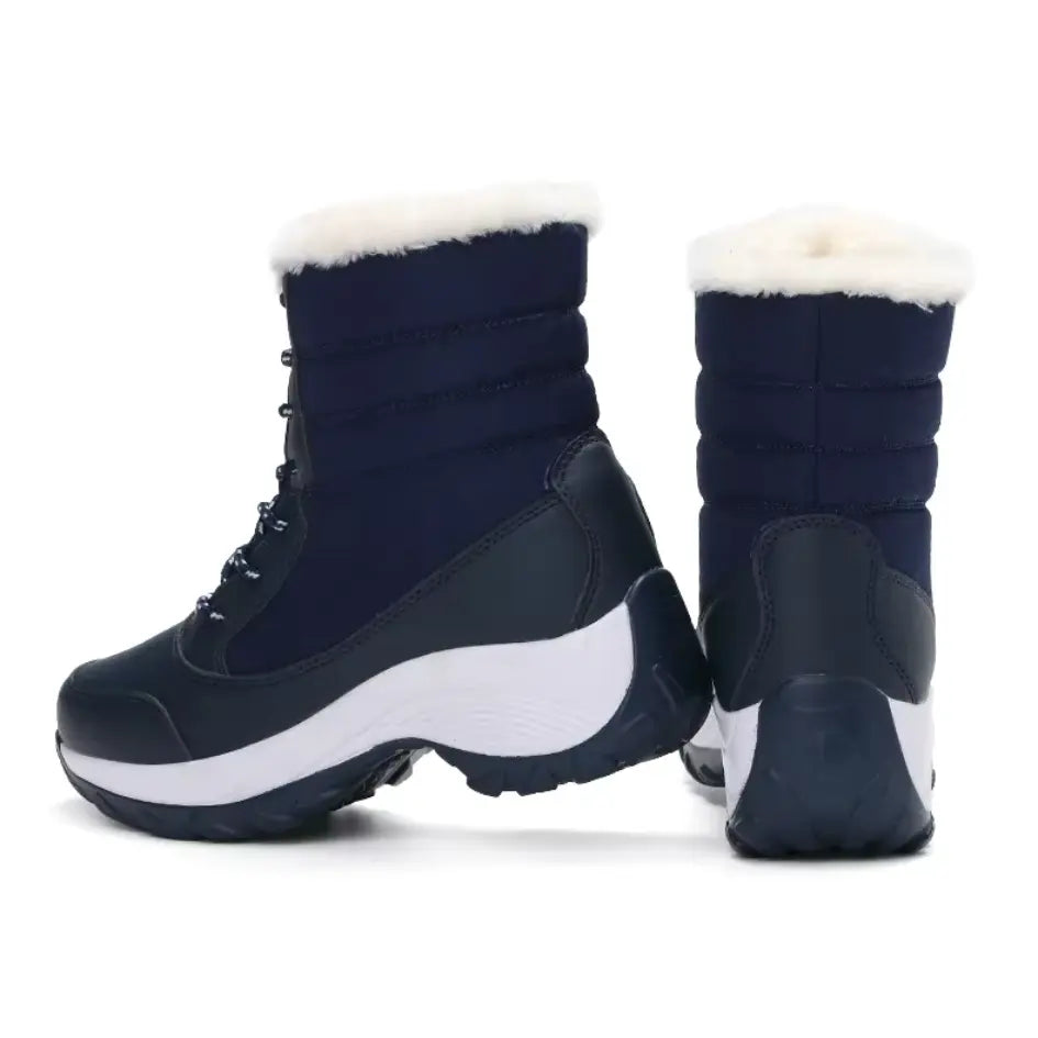 Dames Snowboots met Veters & Grip - Laarzen met Voetboog Ondersteuning