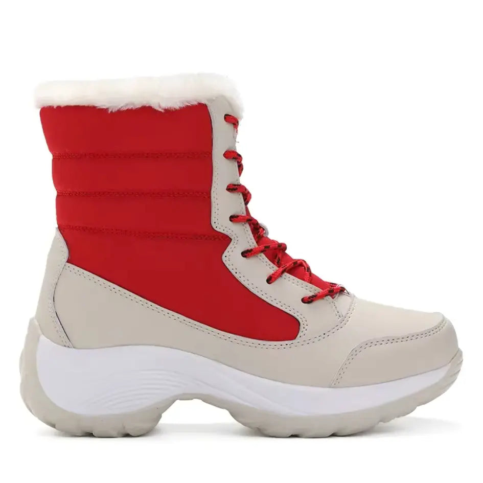 Dames Snowboots met Veters & Grip - Laarzen met Voetboog Ondersteuning