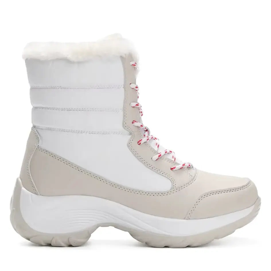 Dames Snowboots met Veters & Grip - Laarzen met Voetboog Ondersteuning