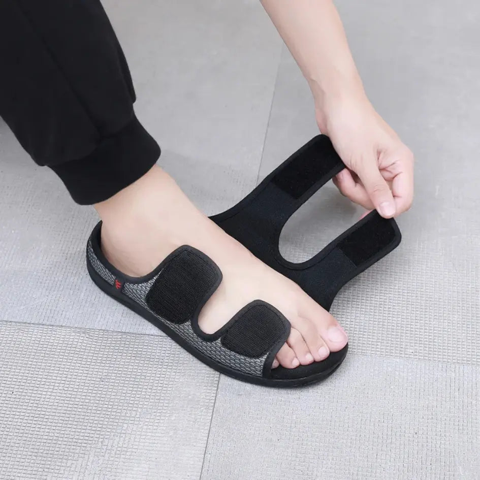 Diabetes schoenen – Unisex sandaal voor brede voeten met klittenband