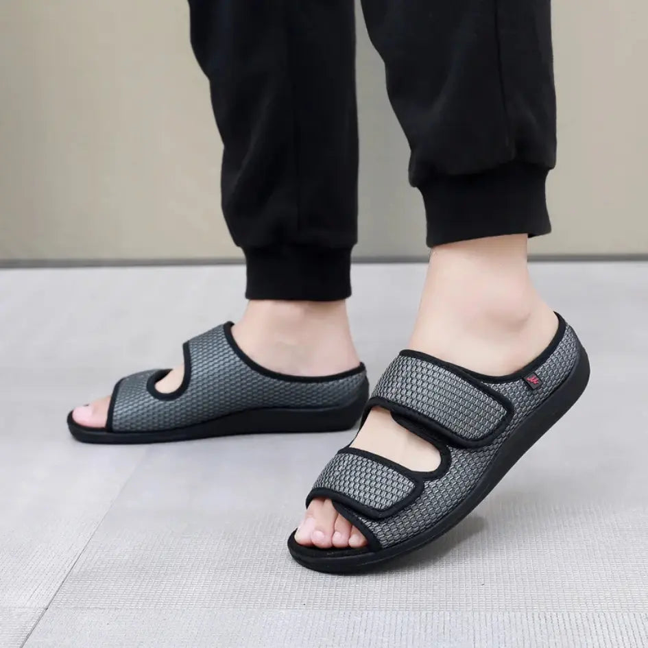 Diabetes schoenen – Unisex sandaal voor brede voeten met klittenband