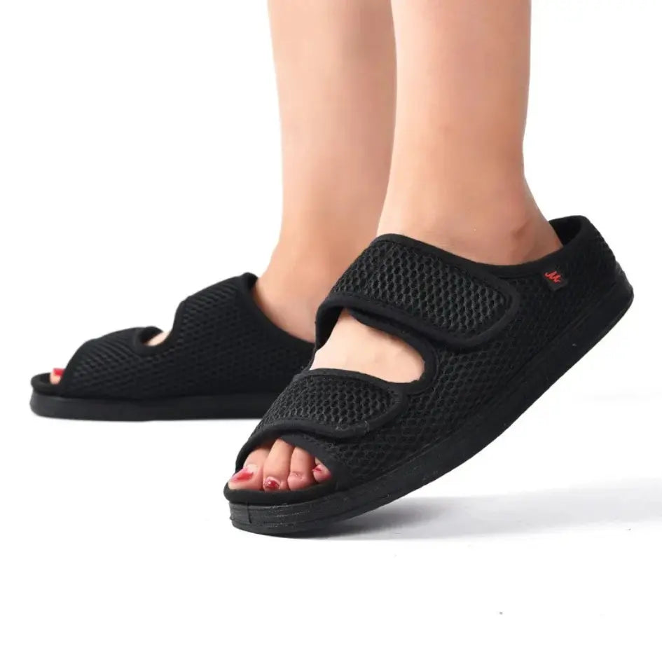 Diabetes schoenen – Unisex sandaal voor brede voeten met klittenband