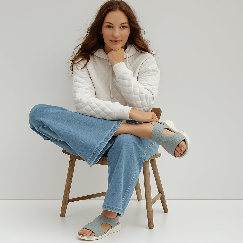 Evi Platform Sandalen met Voetbed - Zomerse Sandalen