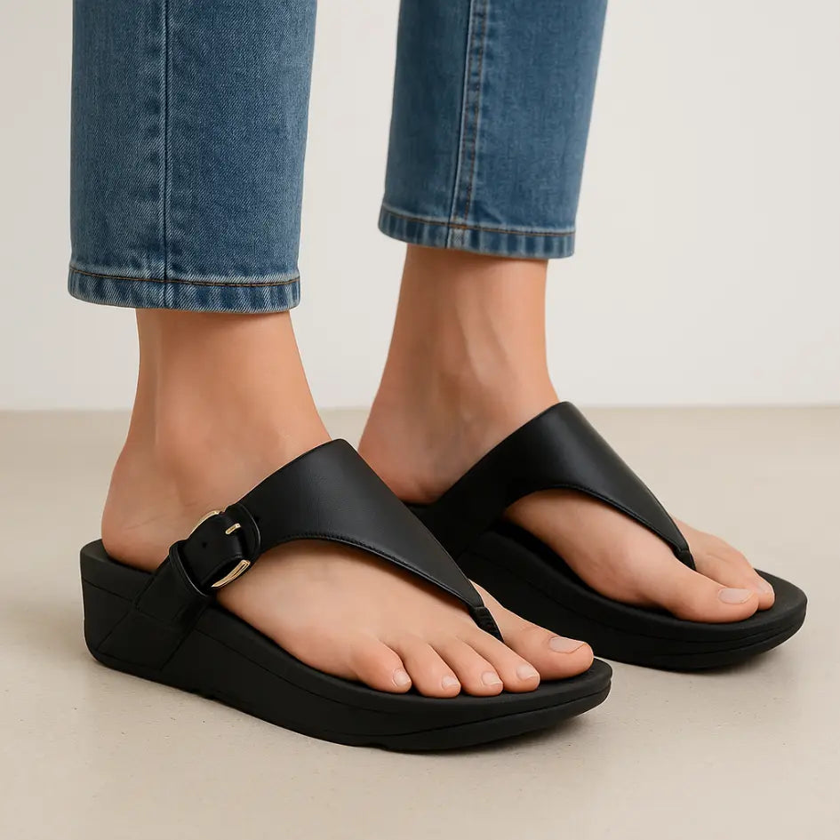 Eléa Viv Orthopedische Leren Dames Slippers met Zacht Voetbed