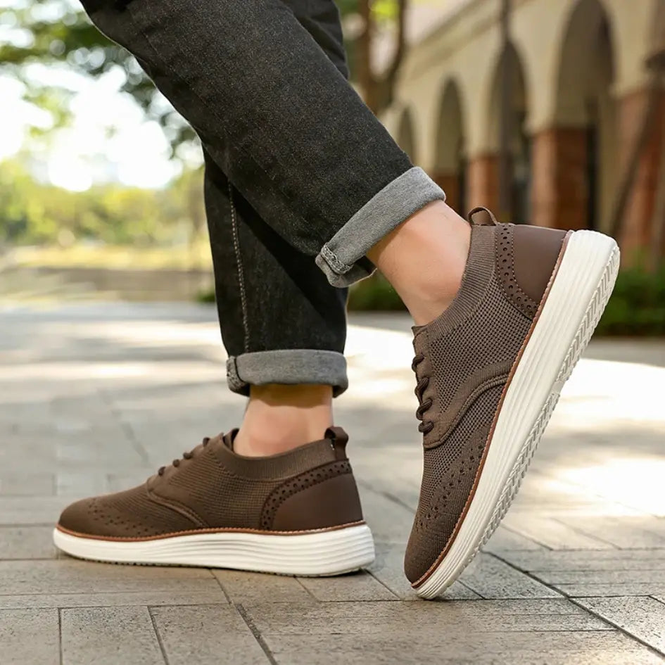 Evan Ademende Instappers Heren met Veters – Casual Mesh Sneakers