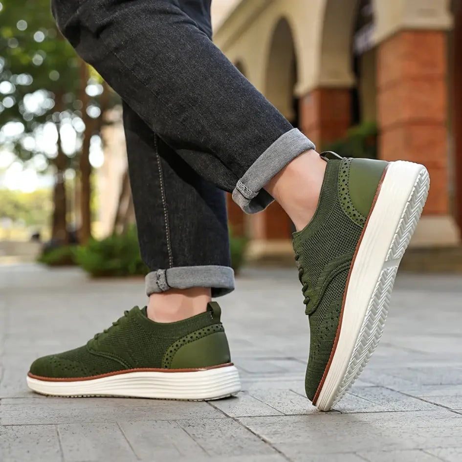 Evan Ademende Instappers Heren met Veters – Casual Mesh Sneakers