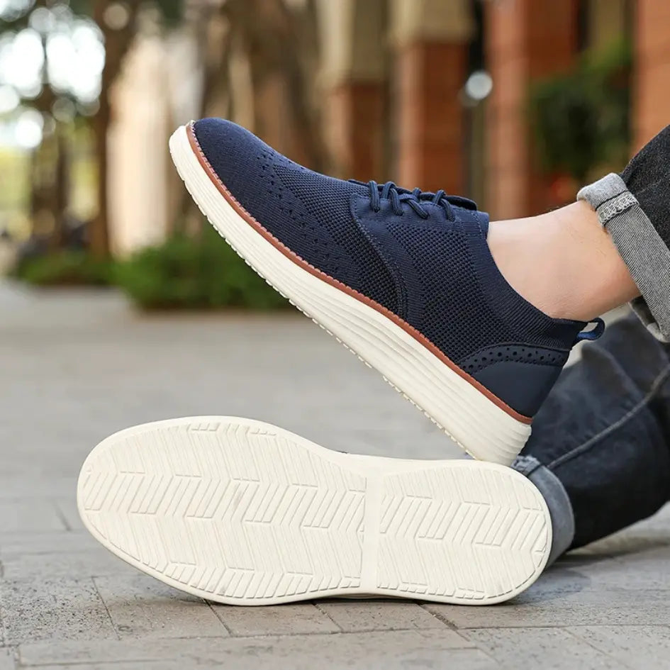 Evan Ademende Instappers Heren met Veters – Casual Mesh Sneakers