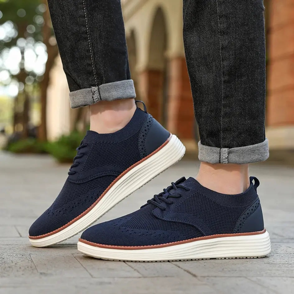 Evan Ademende Instappers Heren met Veters – Casual Mesh Sneakers