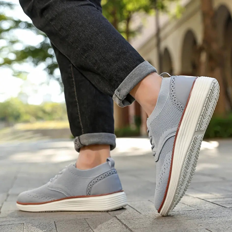 Evan Ademende Instappers Heren met Veters – Casual Mesh Sneakers