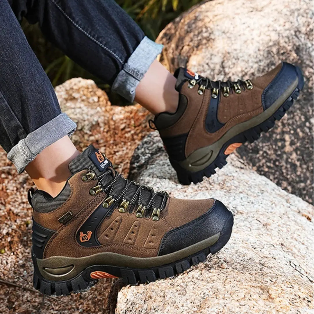 Leren Wandelschoenen met Demping Unisex - Waterdichte Bergschoenen