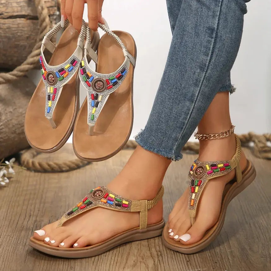 Joya Ibiza Slippers Dames met Voorgevormd Voetbed - Slippers Bohemian