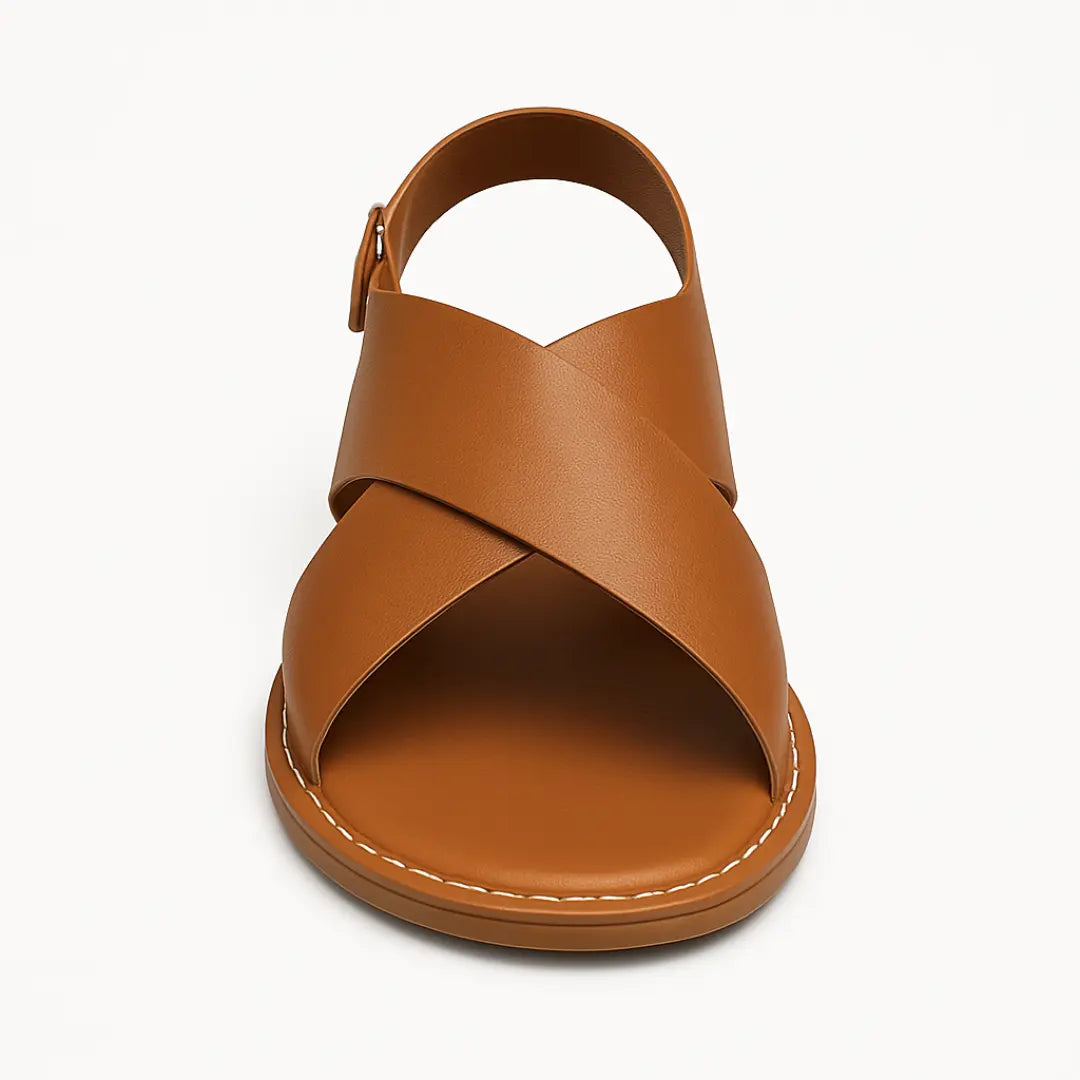 Ziva Leren Sandalen Dames met Hakje & Gesp - Zomerse Sandalen
