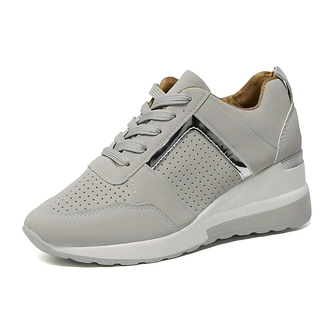 Noor Vegan Leren Sneakers met Sleehak - Sneakers Dames