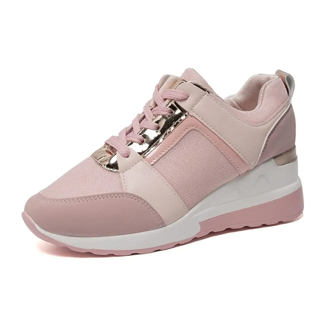 Noor Vegan Leren Sneakers met Sleehak - Sneakers Dames