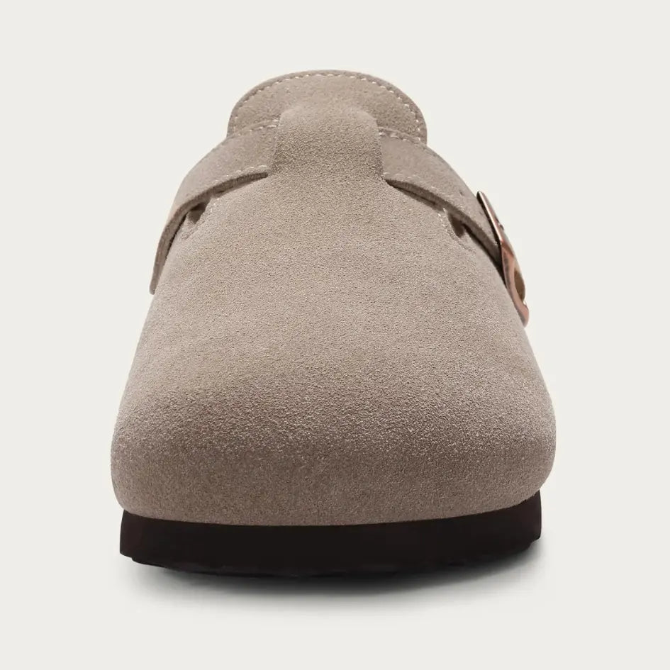 Lev Suède Pantoffels Heren & Dames met Wol - Clogs met Bont en Gesp