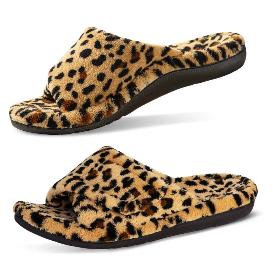 Leya Dames Pantoffels – Zachte Slippers met Voetboog Ondersteuning