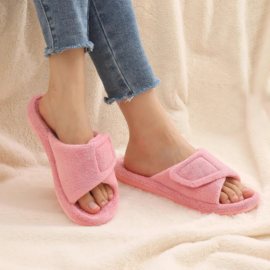 Leya Dames Pantoffels – Zachte Slippers met Voetboog Ondersteuning