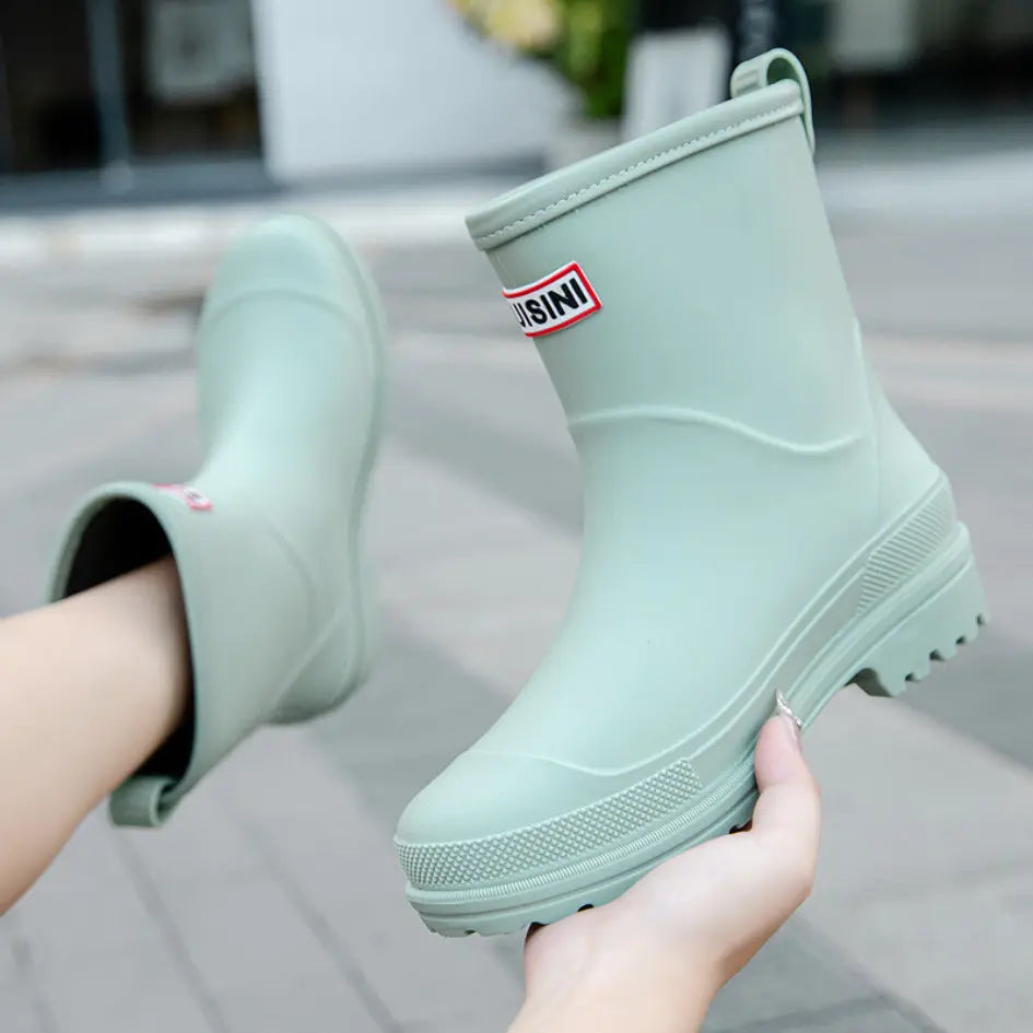Lila Dames Regenlaarzen - Waterdichte Laarzen met Antislip zool voor Buiten