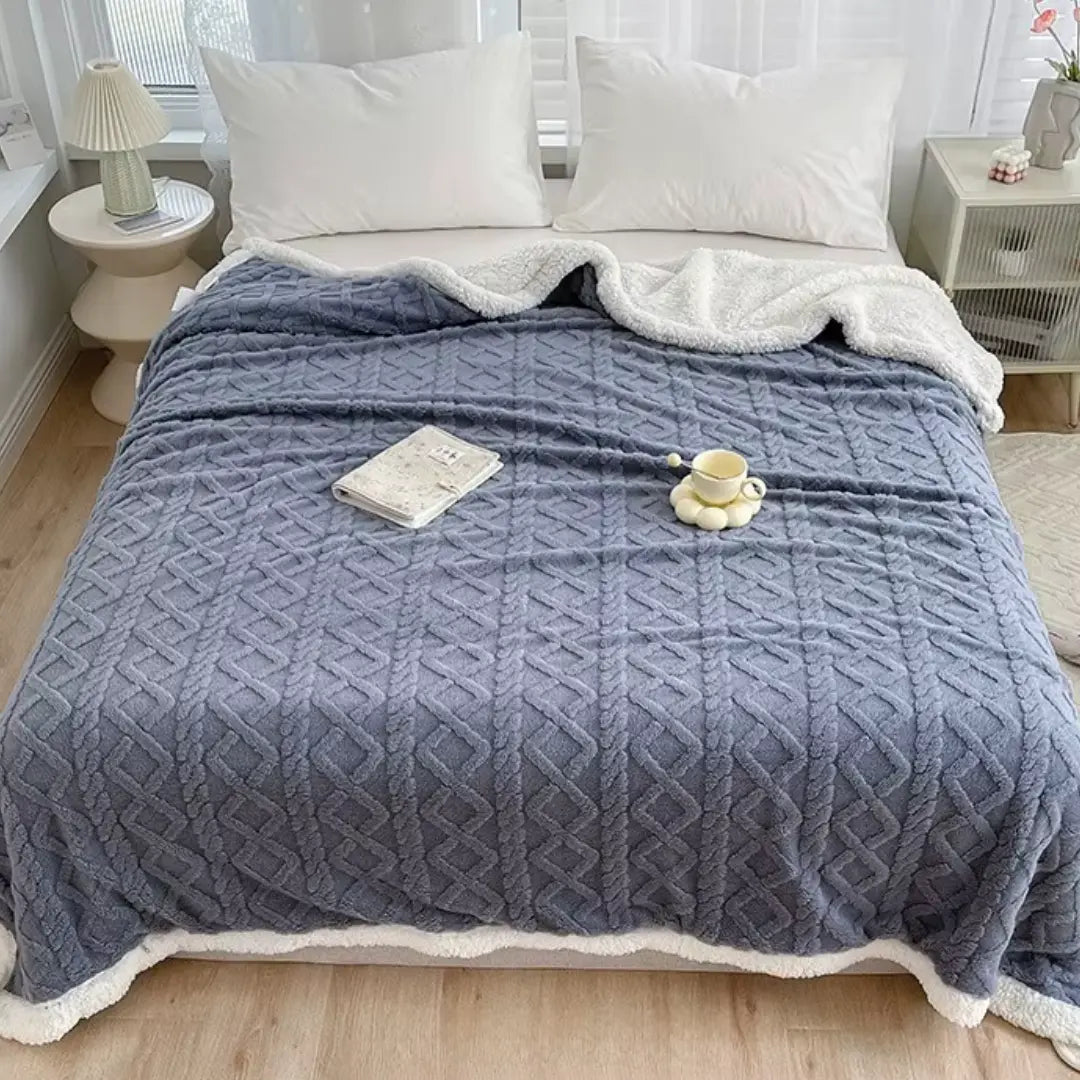 Luxe Sherpa Plaid – Zacht Fleece Deken voor Bank & Bed – Decoratie