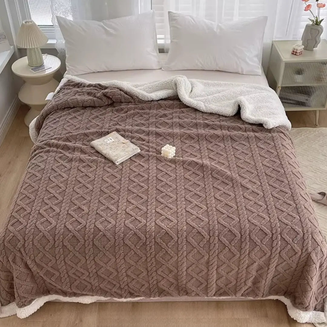Luxe Sherpa Plaid – Zacht Fleece Deken voor Bank & Bed – Decoratie