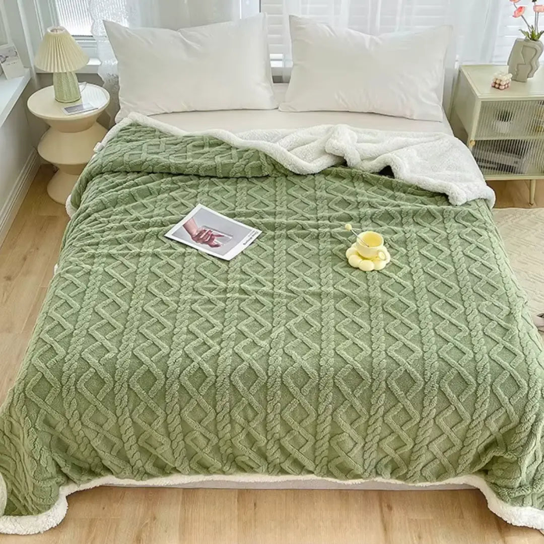 Luxe Sherpa Plaid – Zacht Fleece Deken voor Bank & Bed – Decoratie