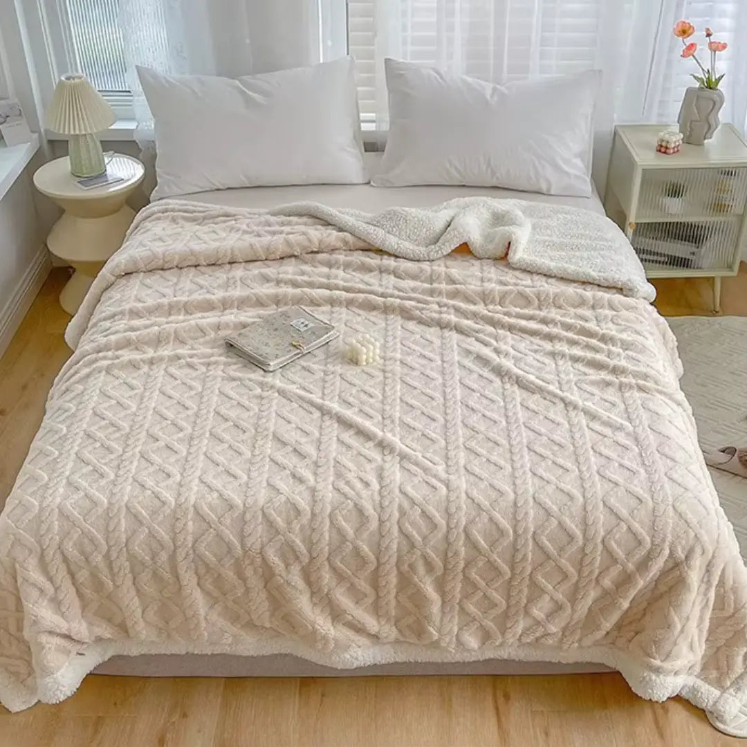 Luxe Sherpa Plaid – Zacht Fleece Deken voor Bank & Bed – Decoratie