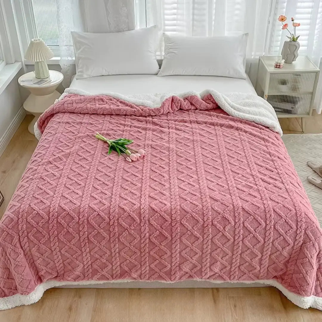 Luxe Sherpa Plaid – Zacht Fleece Deken voor Bank & Bed – Decoratie