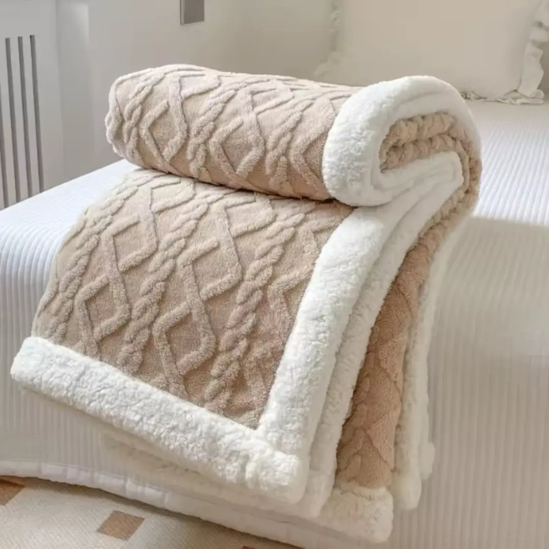 Luxe Sherpa Plaid – Zacht Fleece Deken voor Bank & Bed – Decoratie