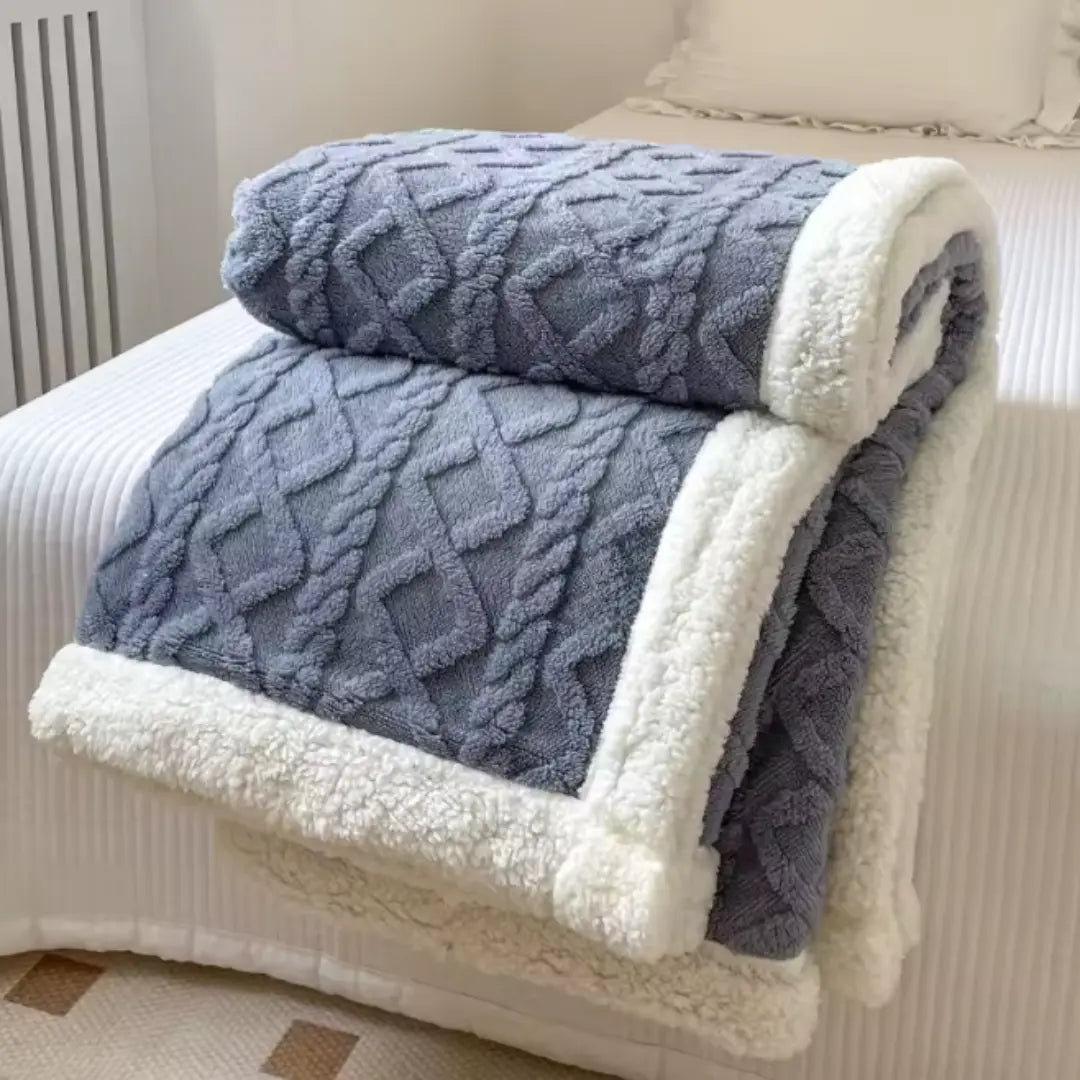 Luxe Sherpa Plaid – Zacht Fleece Deken voor Bank & Bed – Decoratie