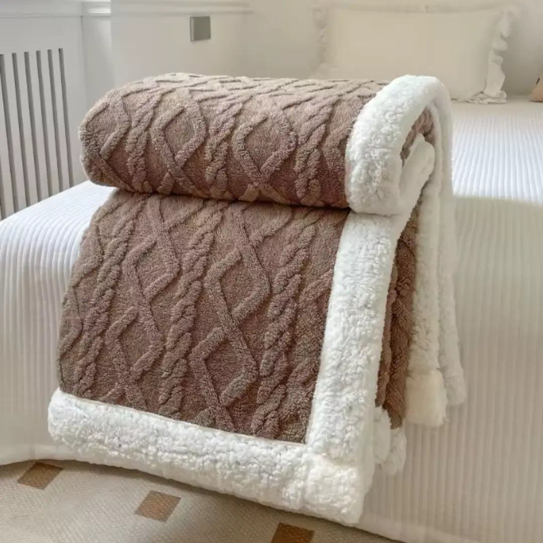 Luxe Sherpa Plaid – Zacht Fleece Deken voor Bank & Bed – Decoratie