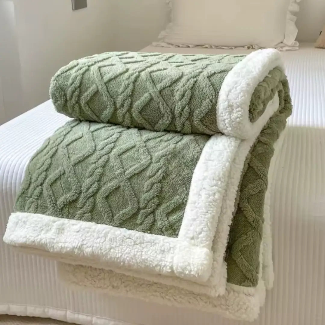 Luxe Sherpa Plaid – Zacht Fleece Deken voor Bank & Bed – Decoratie